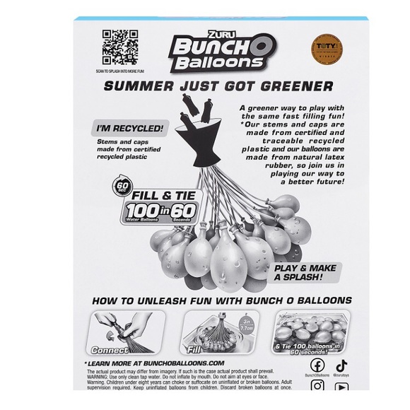 Bunch O Balloons 165 + Rapid Filling Water Balloons Self Sealing Red White Blue - Picture 3 of 3